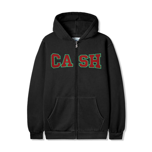 Cash Only - Campus Zip-Thru Hoodie (Washed Black)
